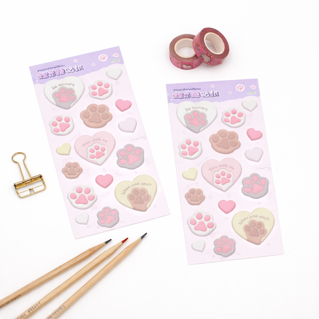 CAT Paw Print Stickers(2pc)