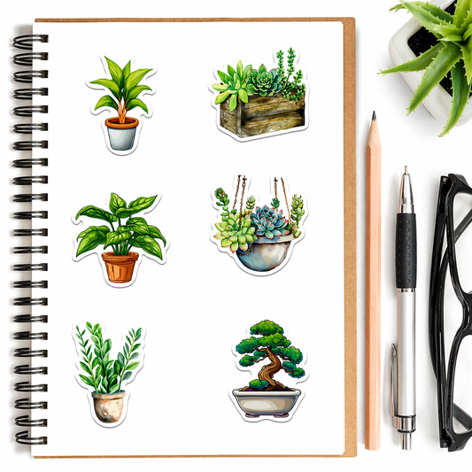 Mini Green Market Decoration Sticker Box(2pc)