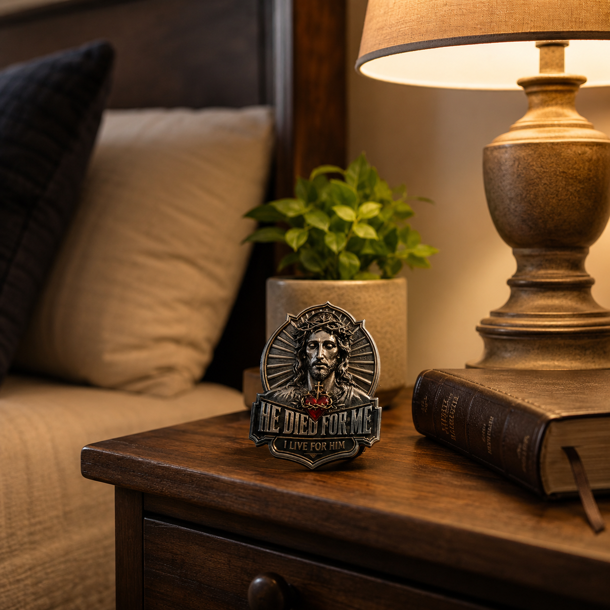 Faith emblem bedside display
