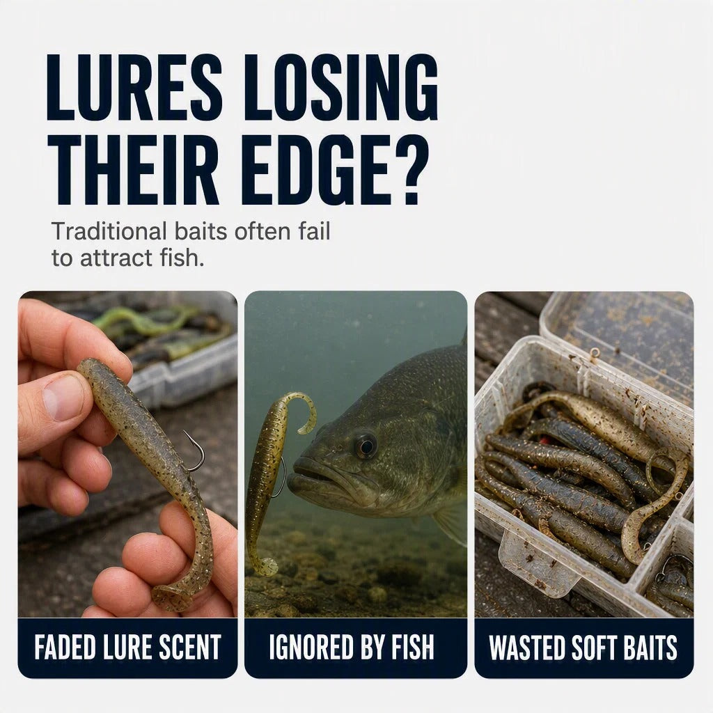 Fishing soft baits with faded scent and unused lures