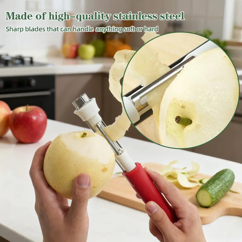 🔥Last Day Buy 1 Get 1 🔥2-in-1 Stainless Steel🍎 Fruit Pitter and Peeler 🔪
