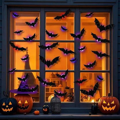 🔥Last Day Buy 6 Get 6🔥Halloween 3D Spider and Bat LED Lights👻🦇🕷️🕸️