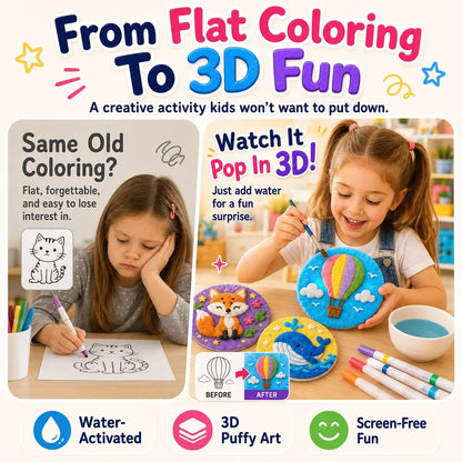 🔥Last Day 69% off🔥3D Puffy Texture Paper- Turn Simple Drawings Into Fun Puffy 3D Art🪄