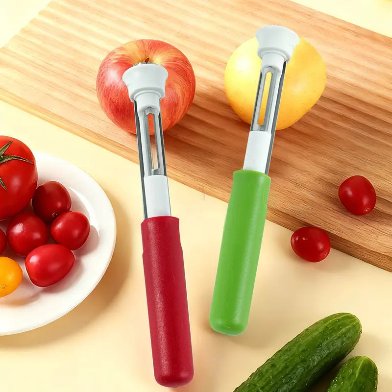 🔥Last Day Buy 1 Get 1 🔥2-in-1 Stainless Steel🍎 Fruit Pitter and Peeler 🔪