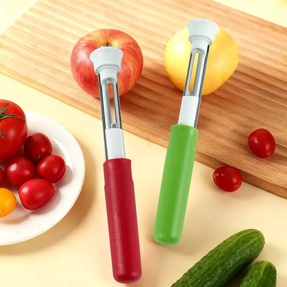🔥Last Day Buy 1 Get 1 🔥2-in-1 Stainless Steel🍎 Fruit Pitter and Peeler 🔪