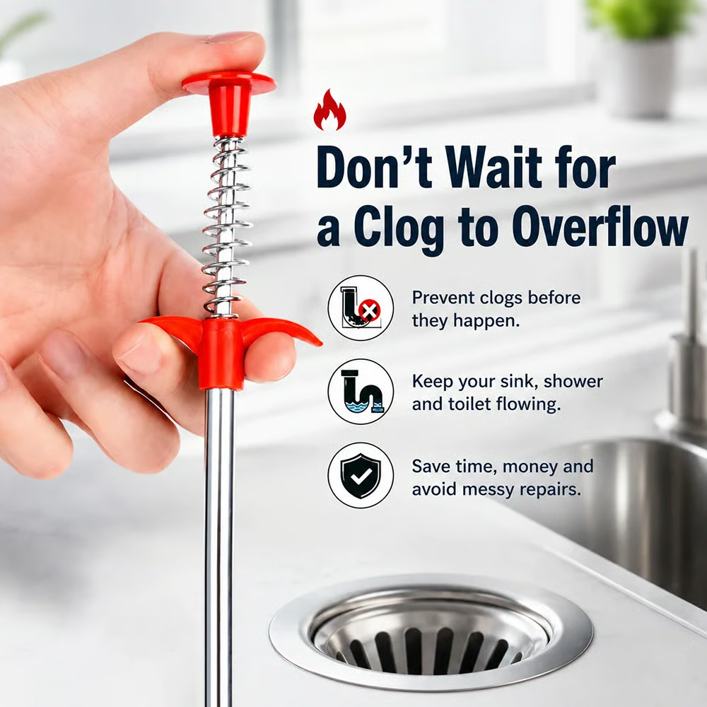 Prevent a drain clog before overflow