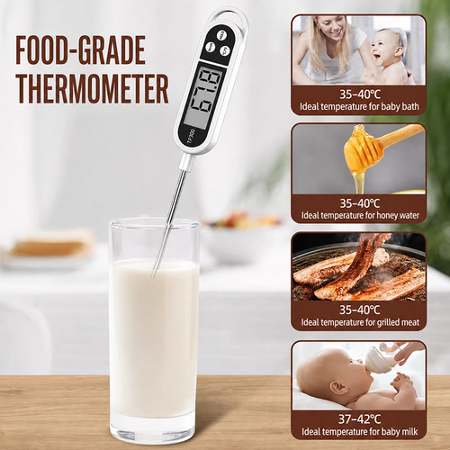 Stainless Steel Probe-Style Household Food Thermometer