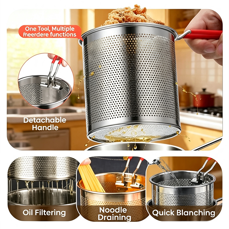 🔥🔥Last Day 49% off🔥Multifunctional 304 Stainless Steel Fryer