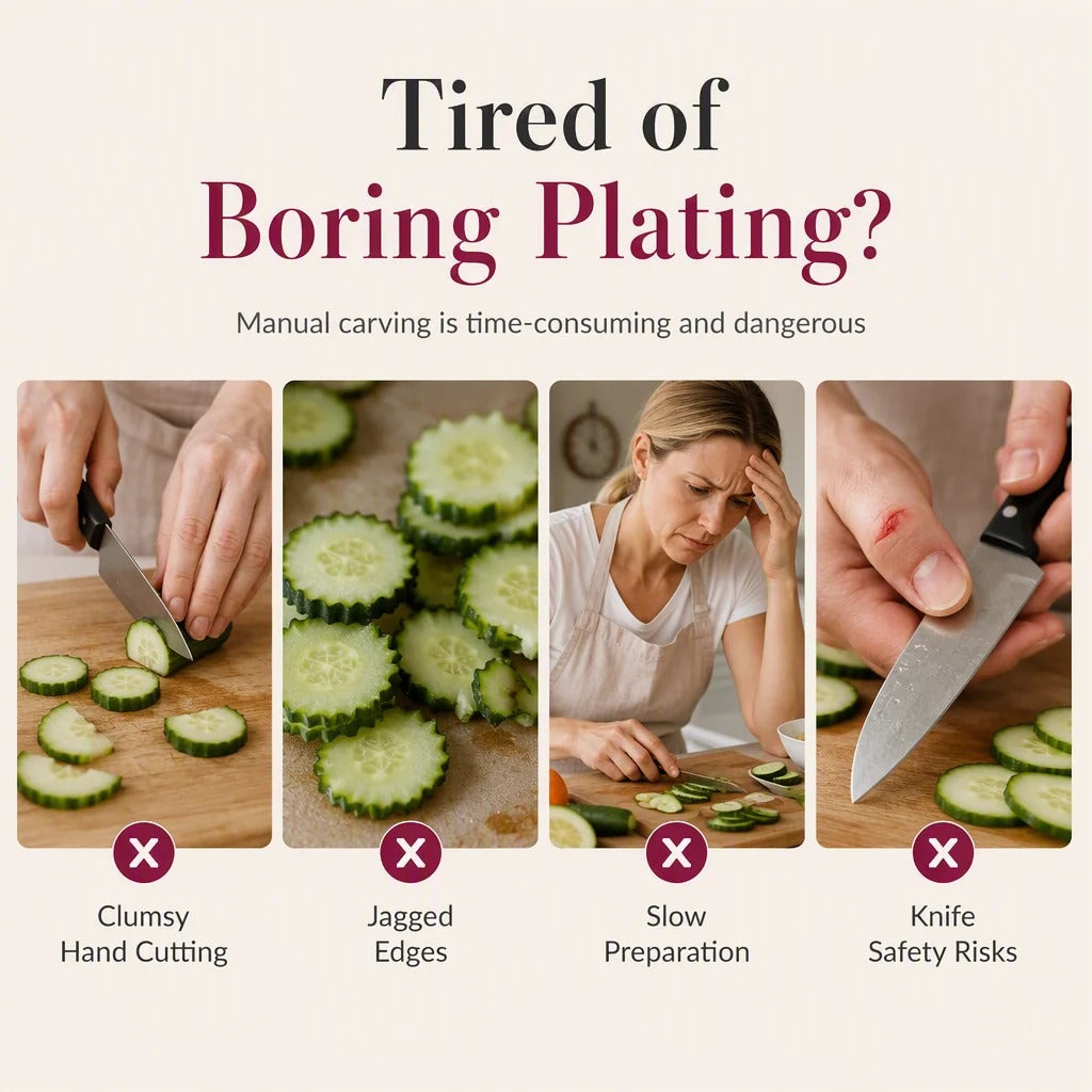 Common problems with hand-cut vegetable garnishes