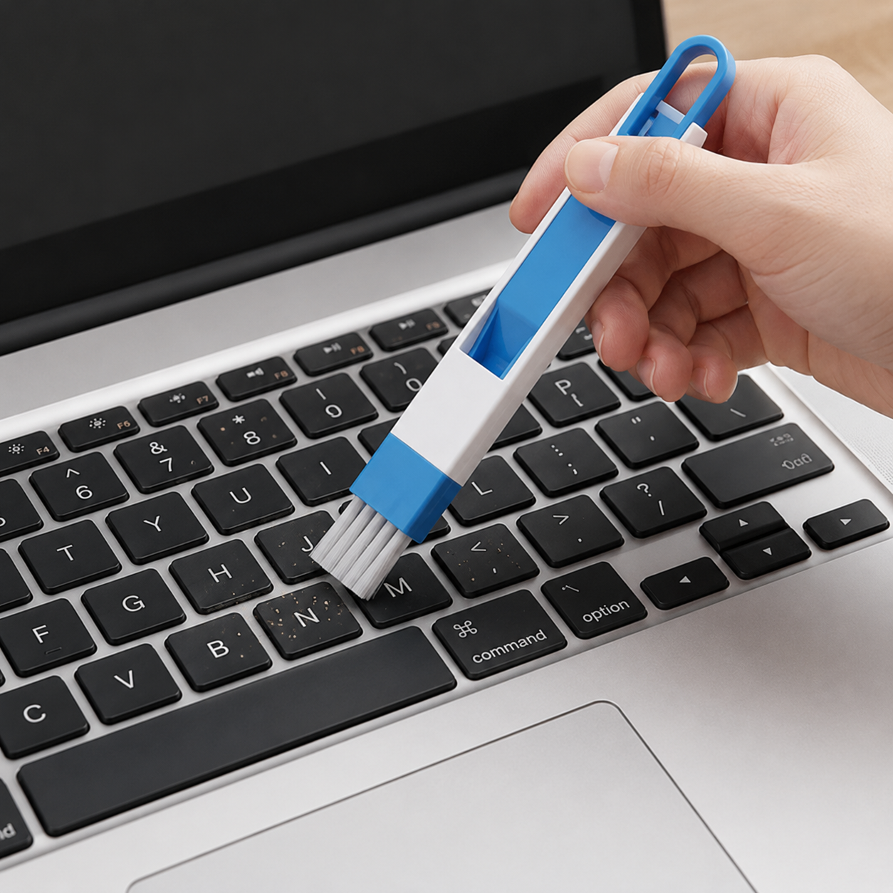 2-in-1 brush cleaning keyboard gaps