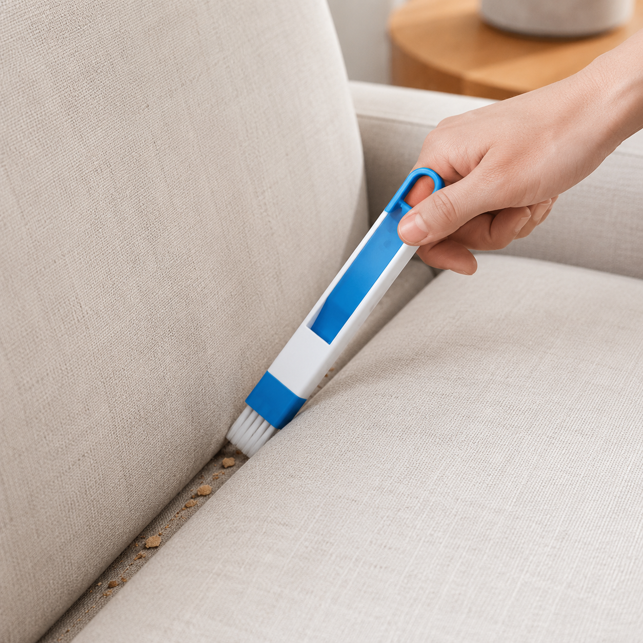 2-in-1 brush cleaning chair crevice