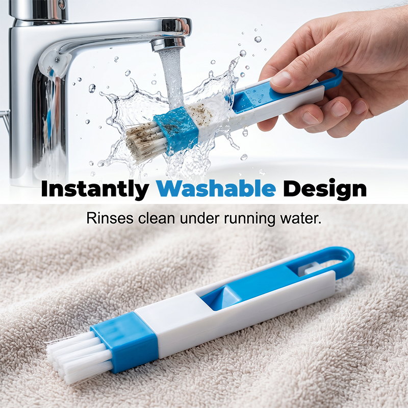 black and blue 2-in-1 cleaning brushes