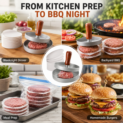 🔥Last Day Buy 1 get 1🔥Wooden-Handled 🍔 Hamburger Patty Press